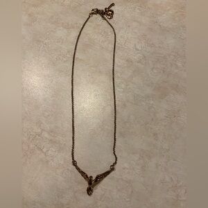 (Sold)Fossil Brand Dove Gold Tone Necklace